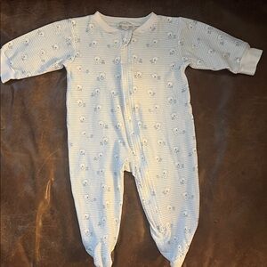 Kissy Kissy White and Blue Baby Footie